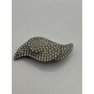 Rhinestone Hair Barrette Womens Silver Crystal Clip Formal Party Wedding
